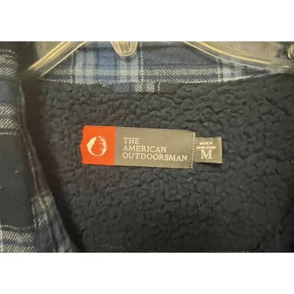 The American Outdoorsman Men's Bonded Flannel Fleece Shirt Jacket - Picture 3 of 3